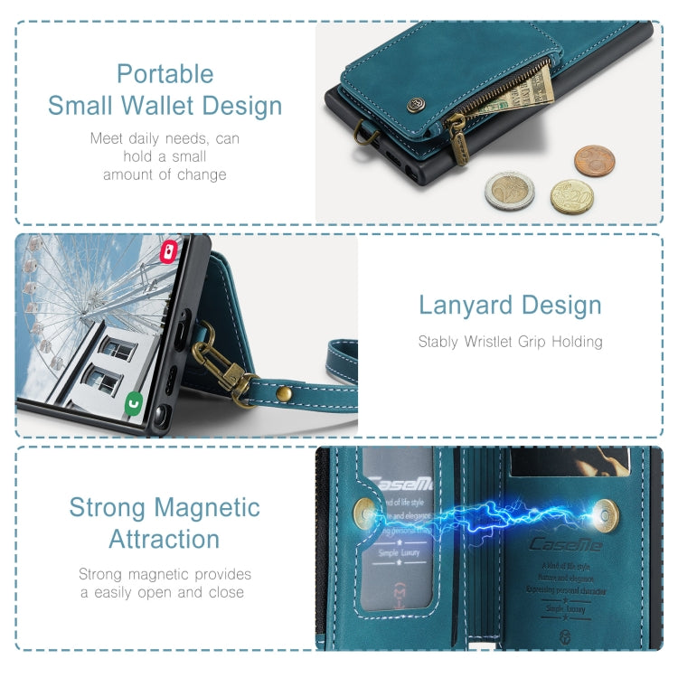 For Samsung Galaxy S23 Ultra 5G CaseMe C20 Multifunctional RFID Leather Phone Case