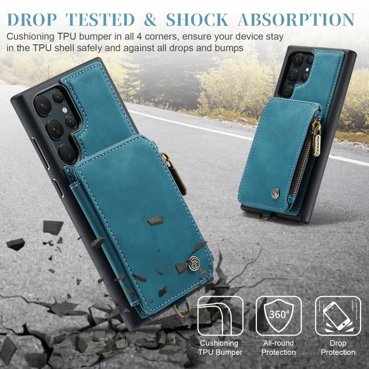 For Samsung Galaxy S23 Ultra 5G CaseMe C20 Multifunctional RFID Leather Phone Case