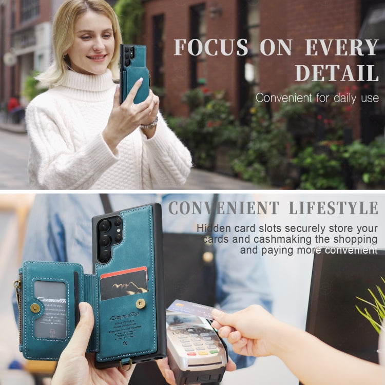 For Samsung Galaxy S23 Ultra 5G CaseMe C20 Multifunctional RFID Leather Phone Case