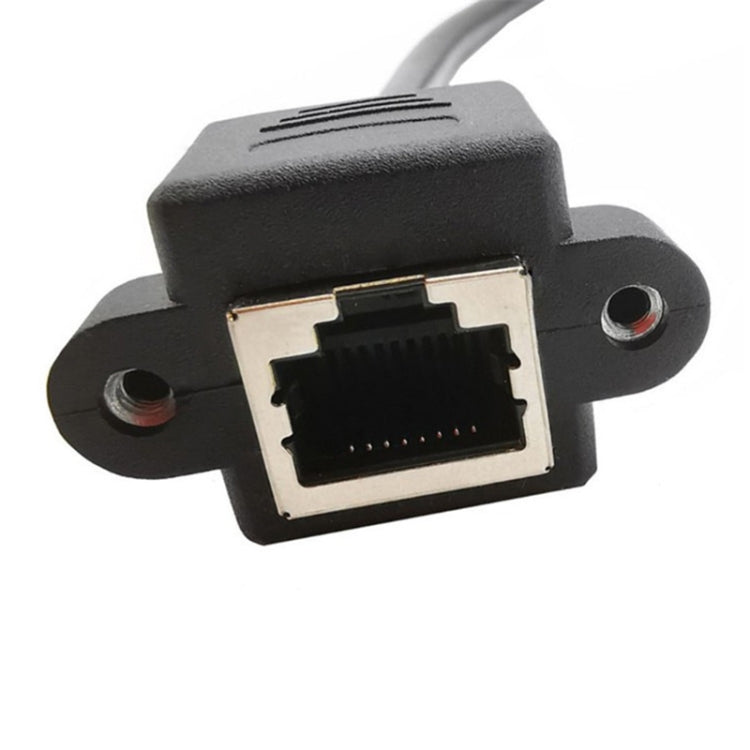 RJ45 Female to Female LAN Extension Cable with Screw Lock, Length:2m