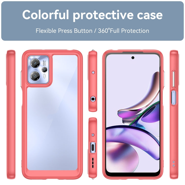 For Motorola Moto G23 Colorful Series Acrylic + TPU Phone Case