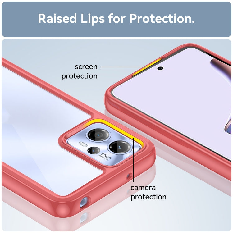 For Motorola Moto G23 Colorful Series Acrylic + TPU Phone Case