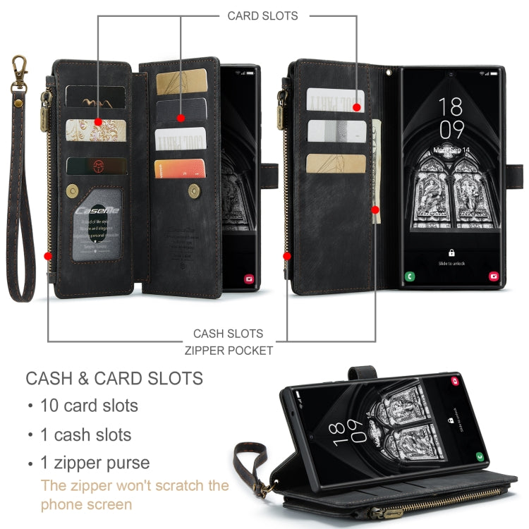 For Samsung Galaxy S23 Ultra 5G CaseMe C30 Multifunctional Leather Phone Case