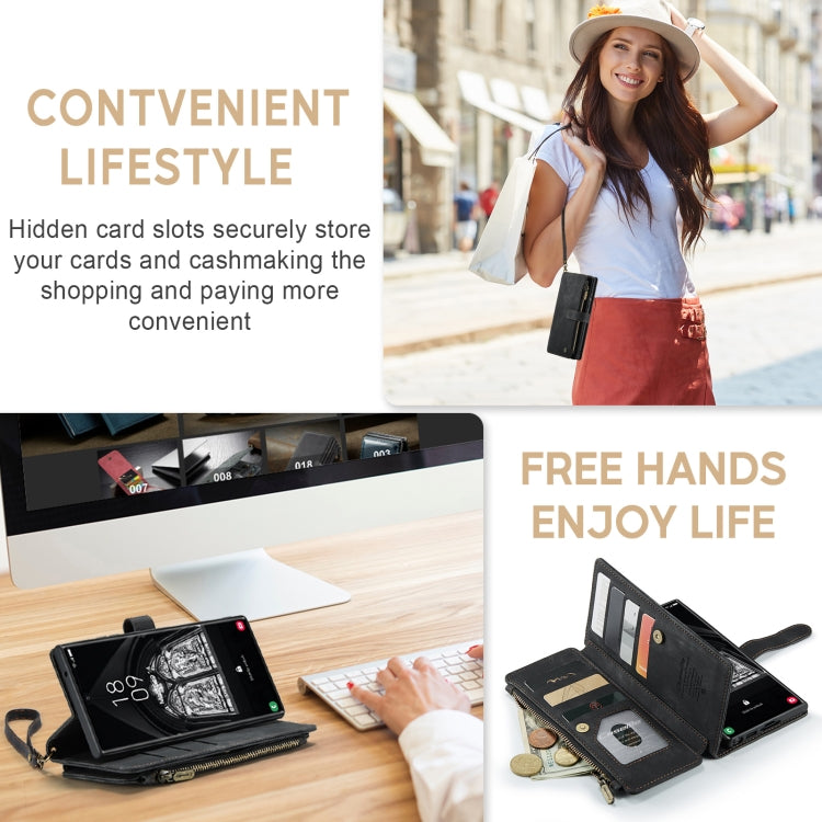 For Samsung Galaxy S23 Ultra 5G CaseMe C30 Multifunctional Leather Phone Case