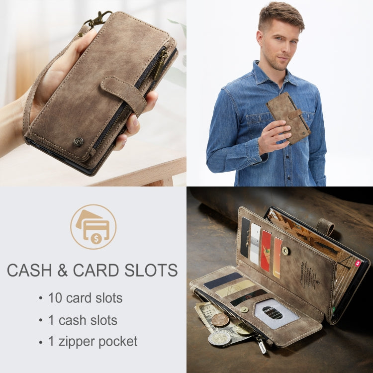For Samsung Galaxy S23 Ultra 5G CaseMe C30 Multifunctional Leather Phone Case
