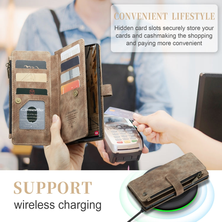 For Samsung Galaxy S23 Ultra 5G CaseMe C30 Multifunctional Leather Phone Case