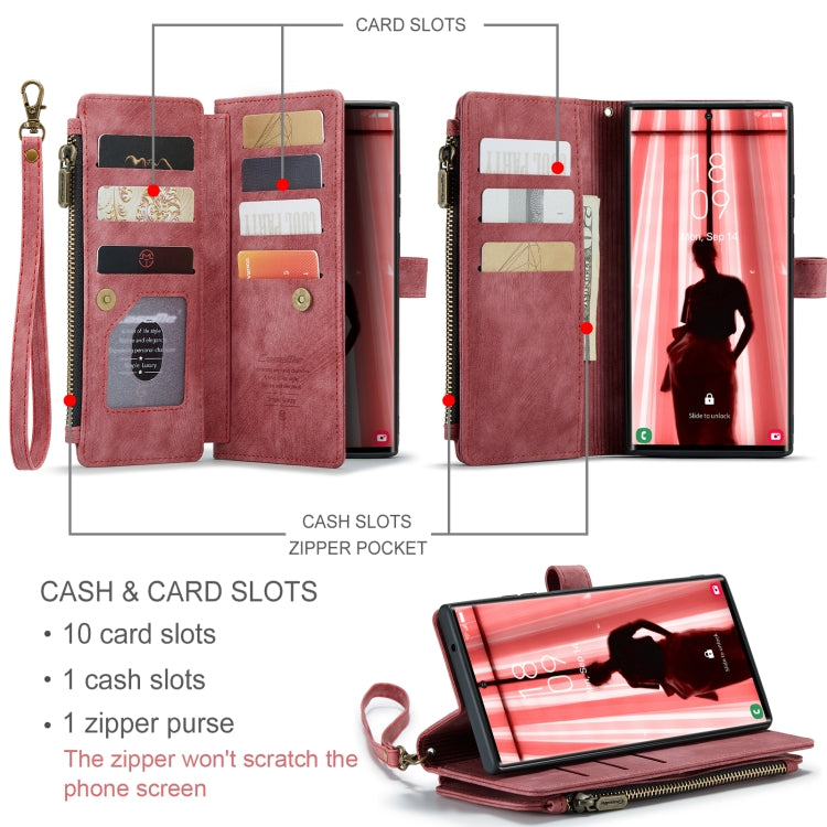 For Samsung Galaxy S23 Ultra 5G CaseMe C30 Multifunctional Leather Phone Case
