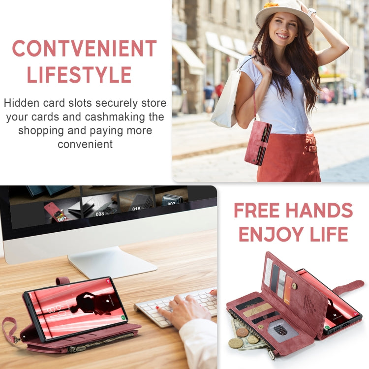 For Samsung Galaxy S23 Ultra 5G CaseMe C30 Multifunctional Leather Phone Case