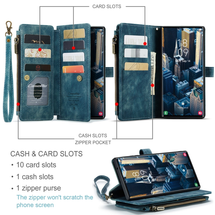 For Samsung Galaxy S23 Ultra 5G CaseMe C30 Multifunctional Leather Phone Case