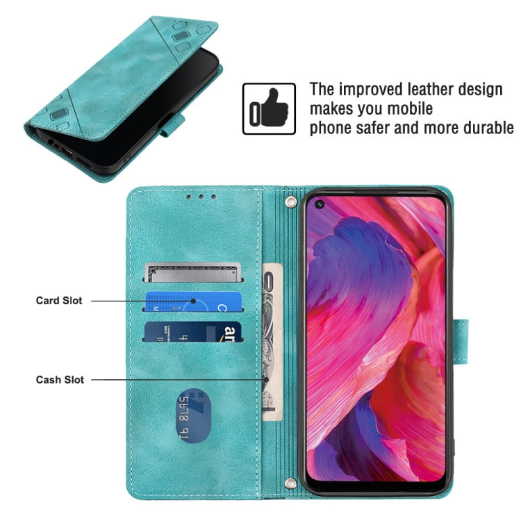 For OPPO A54 5G / A74 5G / A93 5G Skin-feel Embossed Leather Phone Case