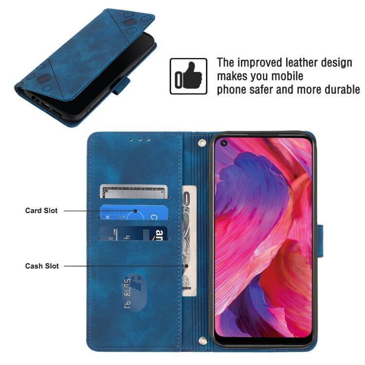 For OPPO A54 5G / A74 5G / A93 5G Skin-feel Embossed Leather Phone Case