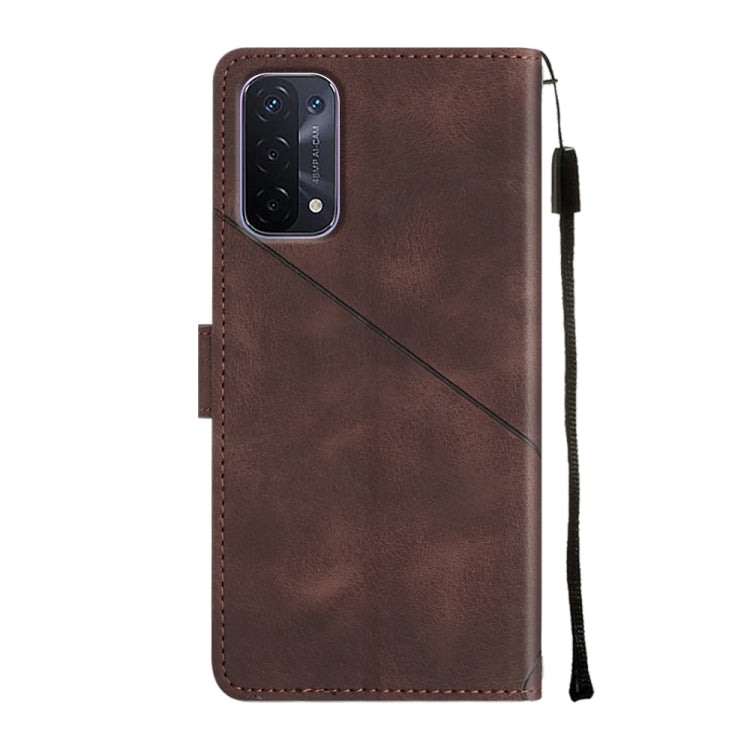 For OPPO A54 5G / A74 5G / A93 5G Skin-feel Embossed Leather Phone Case