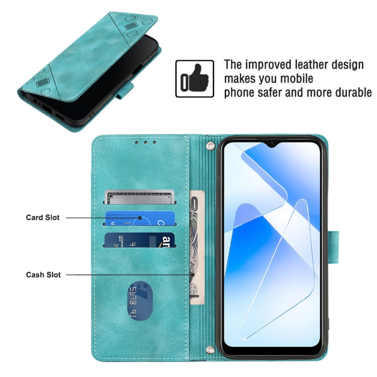 Skin-feel Embossed Leather Phone Case For OPPO A55 5G / A54 4G / A16 4G / A16s / A55 4G / A54s / A56 5G / Realme V11 5G