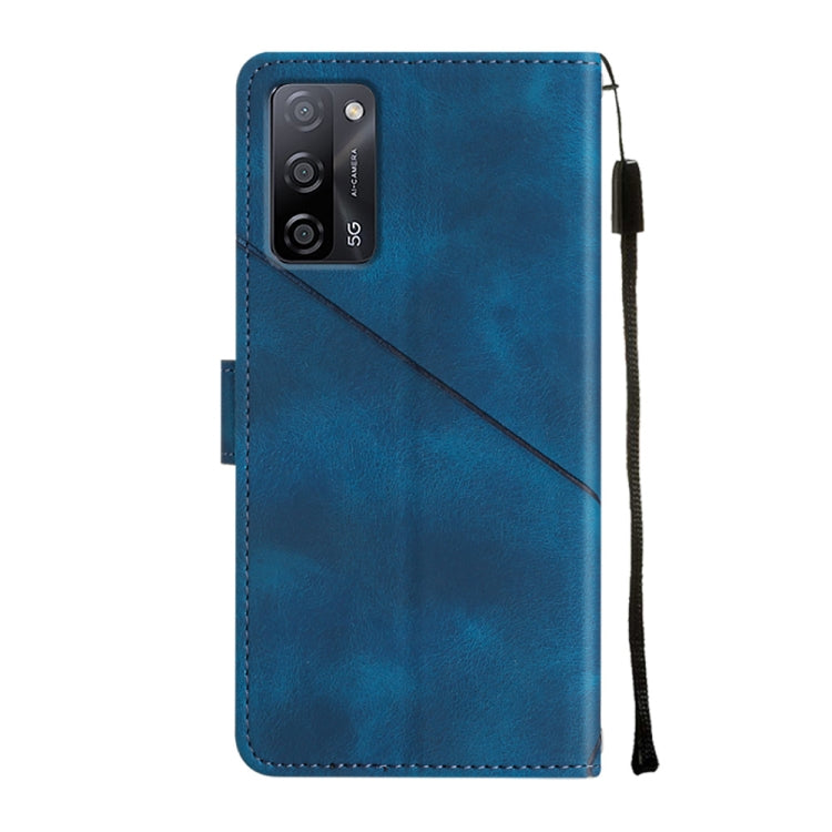 Skin-feel Embossed Leather Phone Case For OPPO A55 5G / A54 4G / A16 4G / A16s / A55 4G / A54s / A56 5G / Realme V11 5G