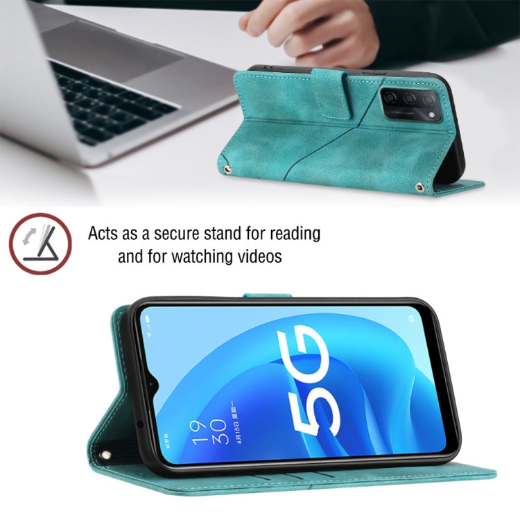 For OPPO A55s 5G Skin-feel Embossed Leather Phone Case