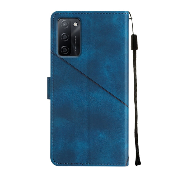 For OPPO A55s 5G Skin-feel Embossed Leather Phone Case