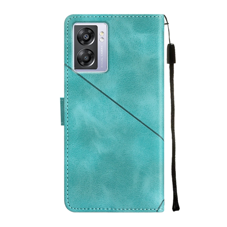 For OPPO A57 5G 2022 / 4G Skin-feel Embossed Leather Phone Case