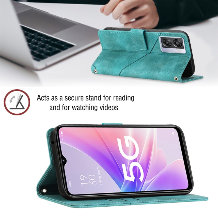 For OPPO A57 5G 2022 / 4G Skin-feel Embossed Leather Phone Case