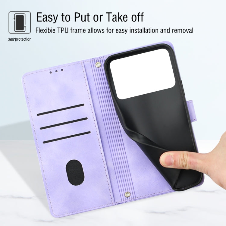 For OPPO K10 Pro 5G Skin-feel Embossed Leather Phone Case