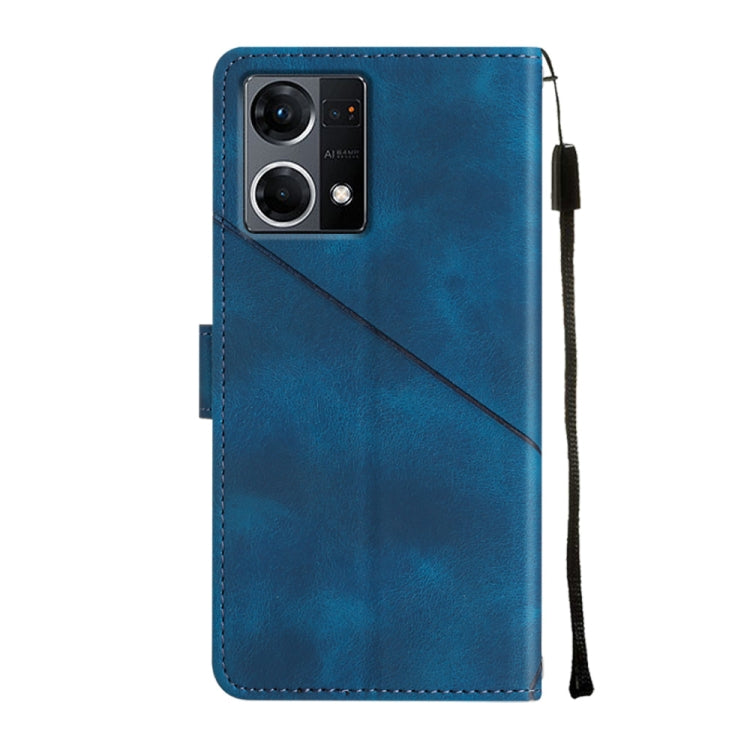 For OPPO Reno7 4G / F21 Pro Skin-feel Embossed Leather Phone Case