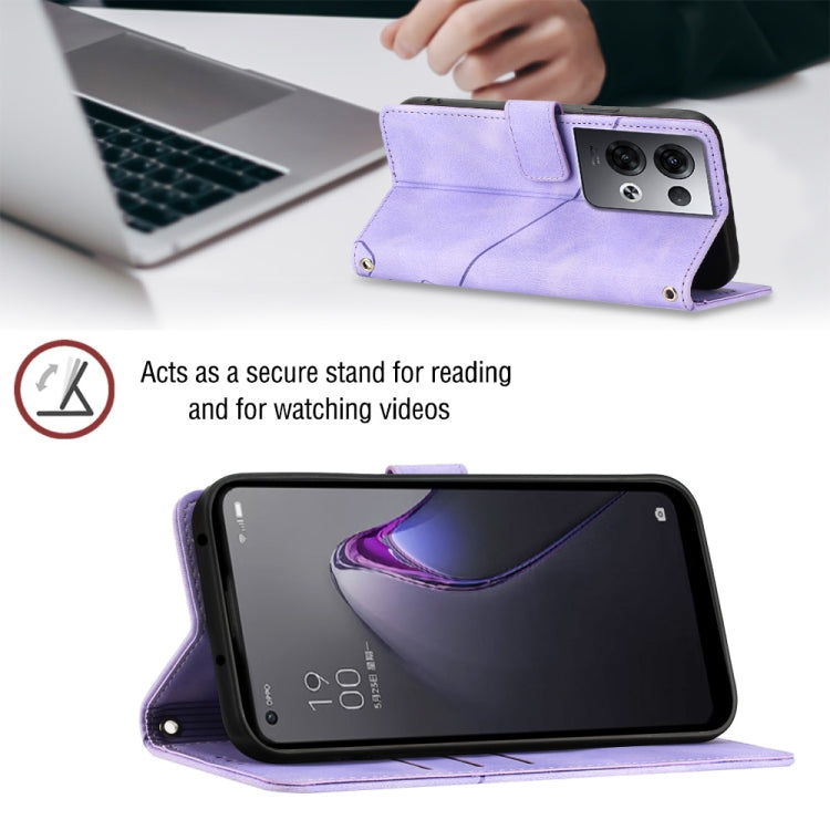 For OPPO Reno8 Pro 5G Skin-feel Embossed Leather Phone Case