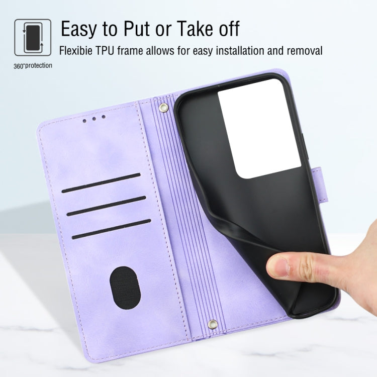 For OPPO Reno8 Pro 5G Skin-feel Embossed Leather Phone Case