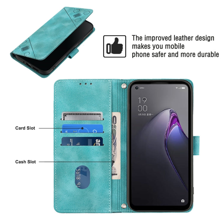 For OPPO Reno8 Pro 5G Skin-feel Embossed Leather Phone Case