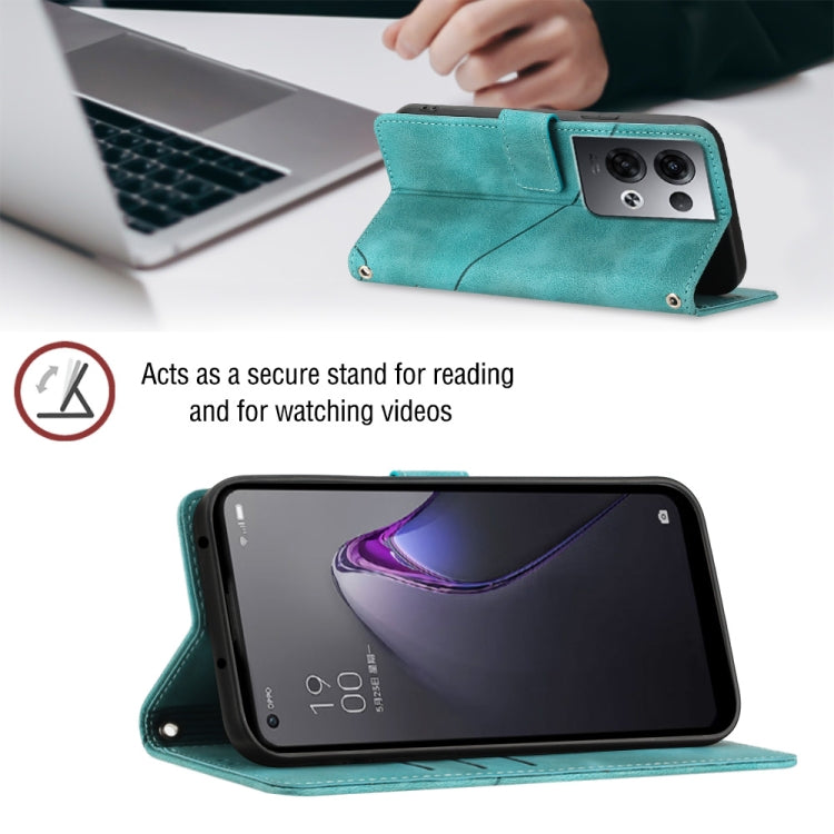 For OPPO Reno8 Pro 5G Skin-feel Embossed Leather Phone Case