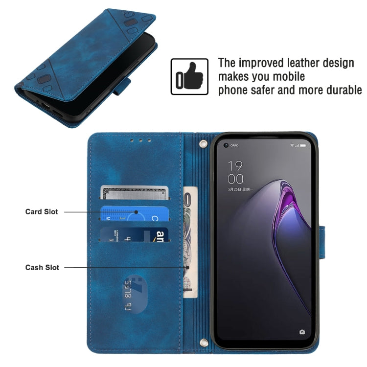For OPPO Reno8 Pro 5G Skin-feel Embossed Leather Phone Case