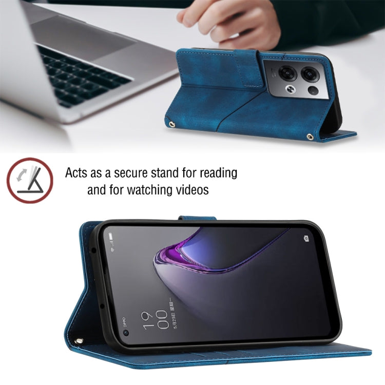 For OPPO Reno8 Pro 5G Skin-feel Embossed Leather Phone Case