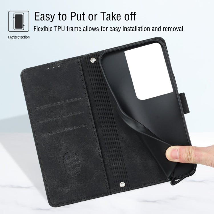 For OPPO Reno8 Pro 5G Skin-feel Embossed Leather Phone Case