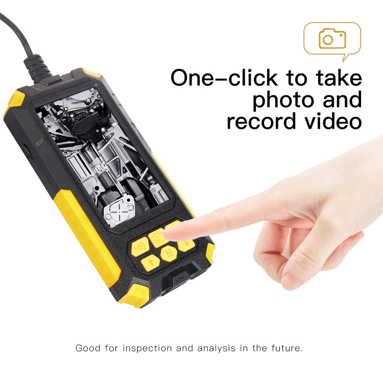 P50 4.5 inch Dual Camera with Screen Endoscope, Length:10m Hard Line