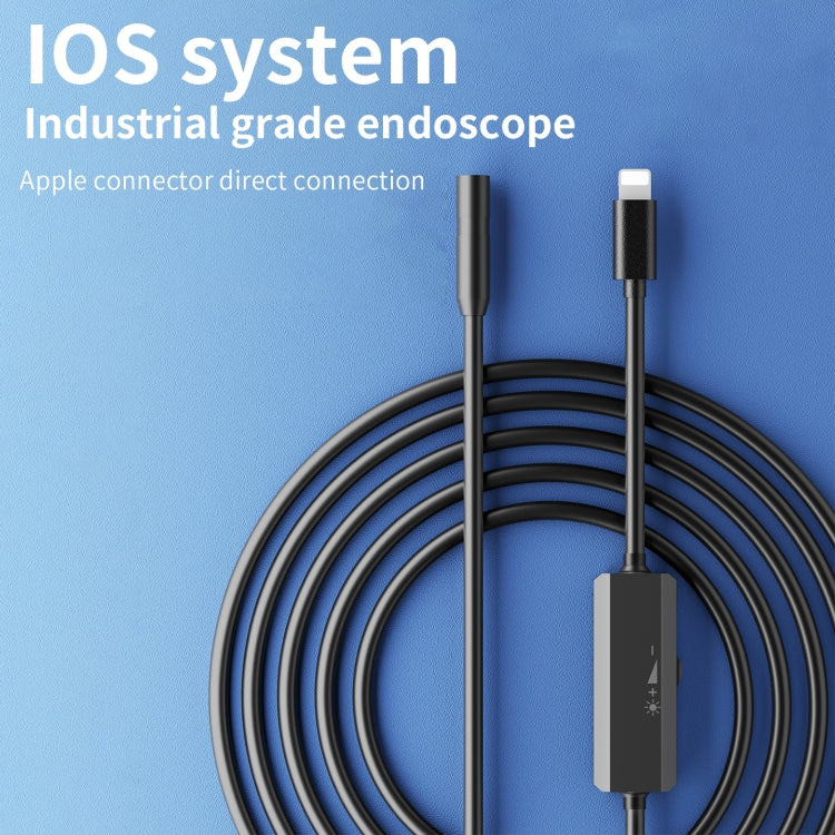 AN112 IP68 8LEDS 8mm Industrial Videoscope for 8 Pin, Length:1m Hard Line