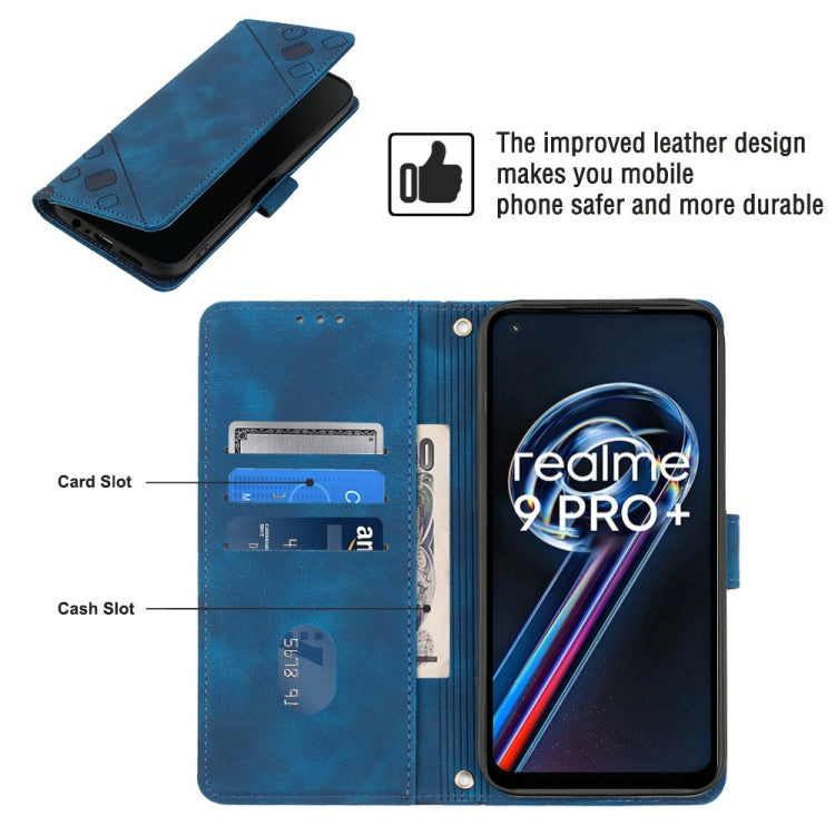 For Realme 9 Pro+ 5G / 9 4G Skin-feel Embossed Leather Phone Case