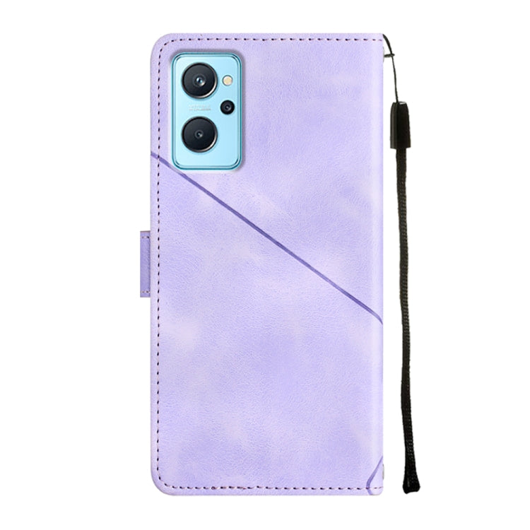 For Realme 9i / OPPO A36 / A76 Skin-feel Embossed Leather Phone Case