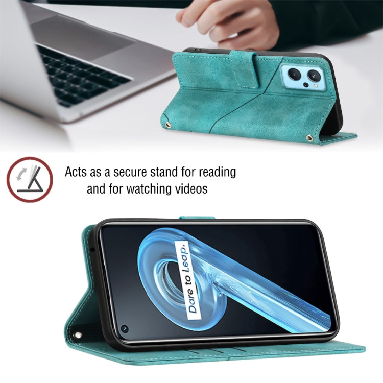 For Realme 9i / OPPO A36 / A76 Skin-feel Embossed Leather Phone Case