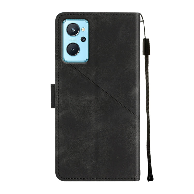 For Realme 9i / OPPO A36 / A76 Skin-feel Embossed Leather Phone Case