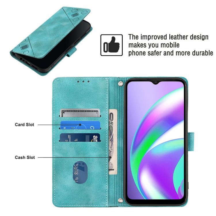 For Realme C12 / C15 / C25 / C25s Skin-feel Embossed Leather Phone Case
