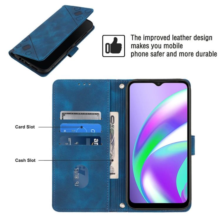 For Realme C12 / C15 / C25 / C25s Skin-feel Embossed Leather Phone Case