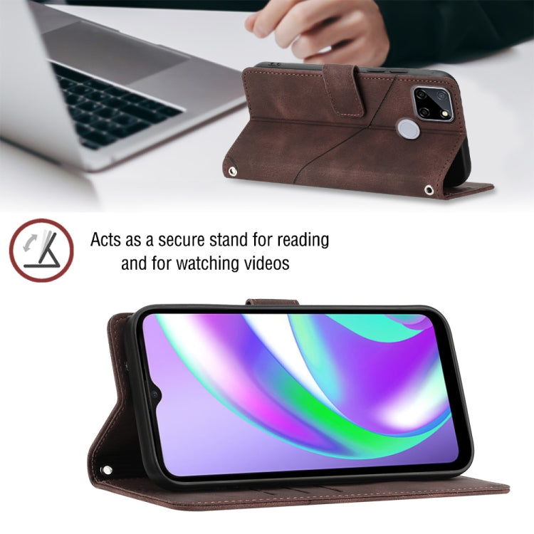 For Realme C12 / C15 / C25 / C25s Skin-feel Embossed Leather Phone Case