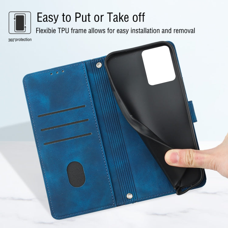 For Realme C35 Skin-feel Embossed Leather Phone Case