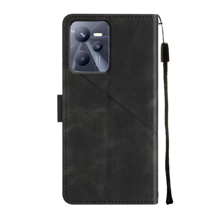 For Realme C35 Skin-feel Embossed Leather Phone Case