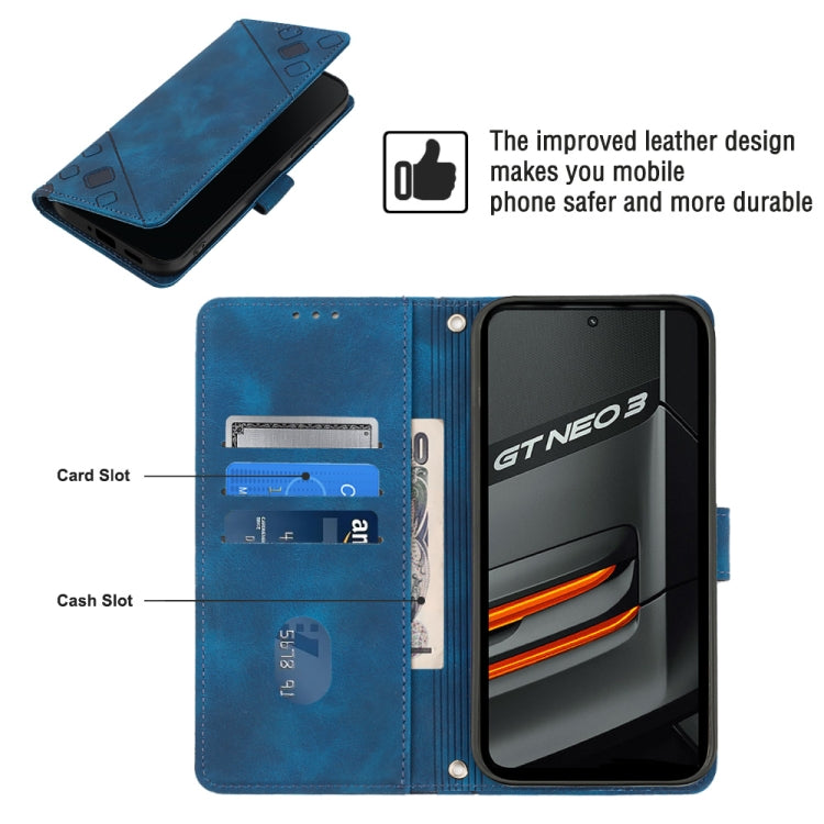 For Realme GT Neo3 Skin-feel Embossed Leather Phone Case