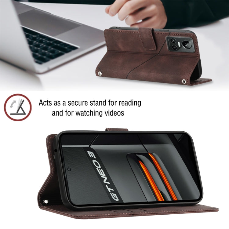 For Realme GT Neo3 Skin-feel Embossed Leather Phone Case