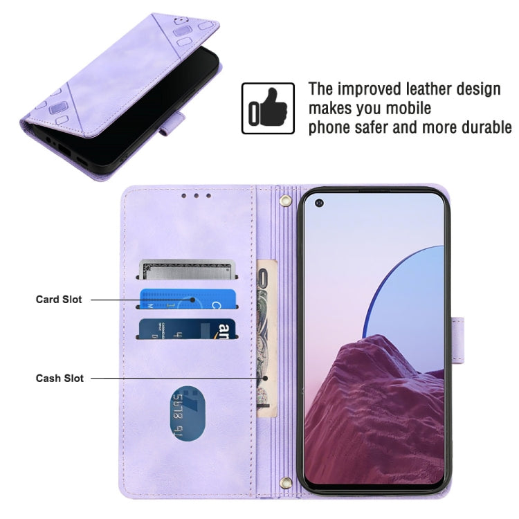 Skin-feel Embossed Leather Phone Case For OnePlus Nord N20 5G / OPPO Reno7 Z 5G / F21 Pro 5G Indian / Reno7 Lite 5G / Reno8 Lite 5G