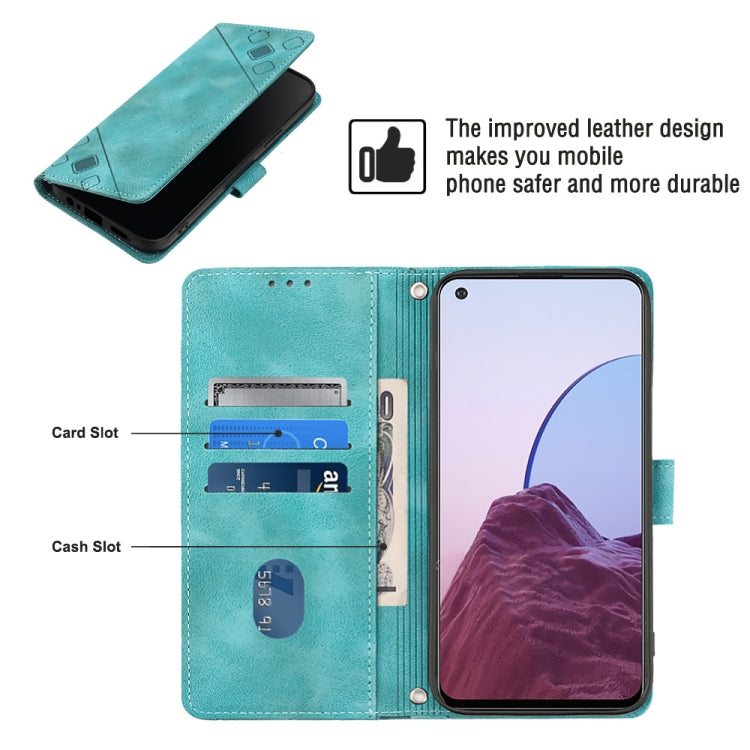 Skin-feel Embossed Leather Phone Case For OnePlus Nord N20 5G / OPPO Reno7 Z 5G / F21 Pro 5G Indian / Reno7 Lite 5G / Reno8 Lite 5G