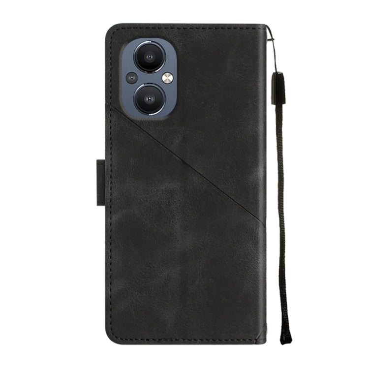 Skin-feel Embossed Leather Phone Case For OnePlus Nord N20 5G / OPPO Reno7 Z 5G / F21 Pro 5G Indian / Reno7 Lite 5G / Reno8 Lite 5G