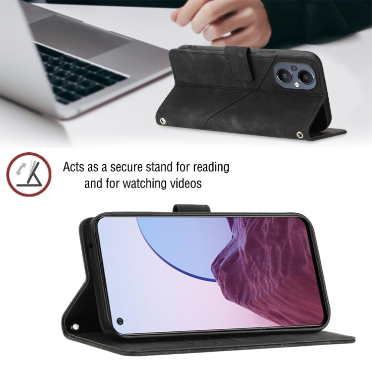 Skin-feel Embossed Leather Phone Case For OnePlus Nord N20 5G / OPPO Reno7 Z 5G / F21 Pro 5G Indian / Reno7 Lite 5G / Reno8 Lite 5G