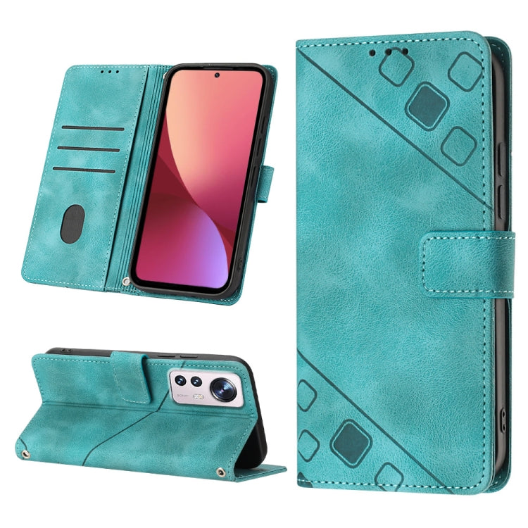For Xiaomi 12 Skin-feel Embossed Leather Phone Case