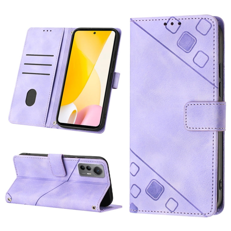 For Xiaomi 12 Lite Skin-feel Embossed Leather Phone Case